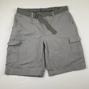 Wearfirst Free Band Cargo Shorts Mens 40 Gray Belted Ripstop Hiking Outdoor
